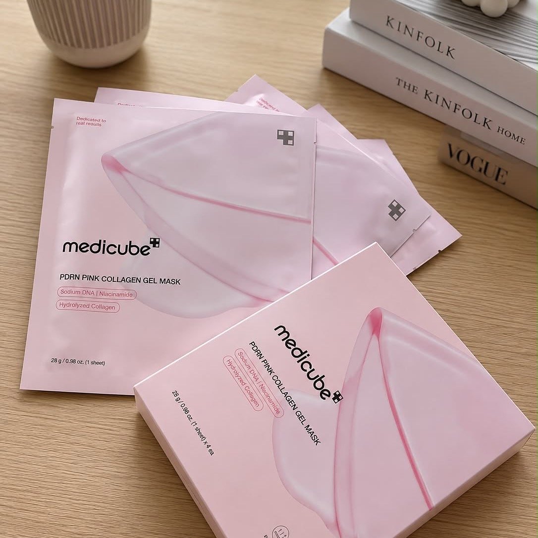 Medicube- Set de Mascarillas Faciales PDRN Pink Collagen Gel Mask Set